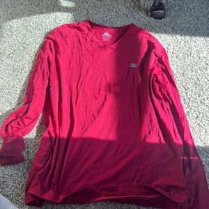 Lacoste Burgundy Cotton Shirt